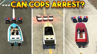 CAN COPS ARREST IN BOATS? (EVERY GTA REALISTIC DETAILS)