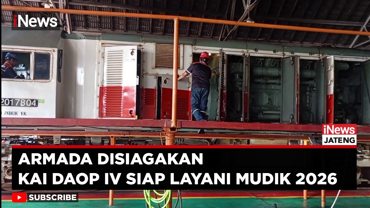 KAI Periksa Ketat Lokomotif & Gerbong Penumpang di Tegal Jelang Mudik Lebaran | iNews Jateng