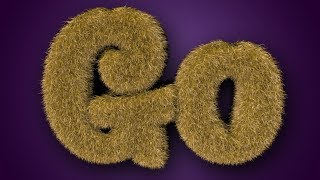 CINEMA 4D TUTORIAL - Hair Gold 3D TEXT