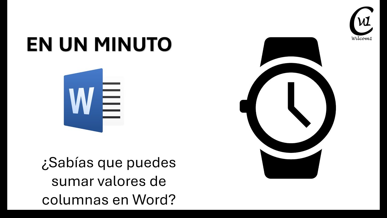 WORD Sumar valores de columna de una tabla YouTube