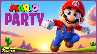 Super Mario Brain Break Party 🍄 Freeze Dance & Run 🍄 Just Dance 🍄 Mario Jump Challenge