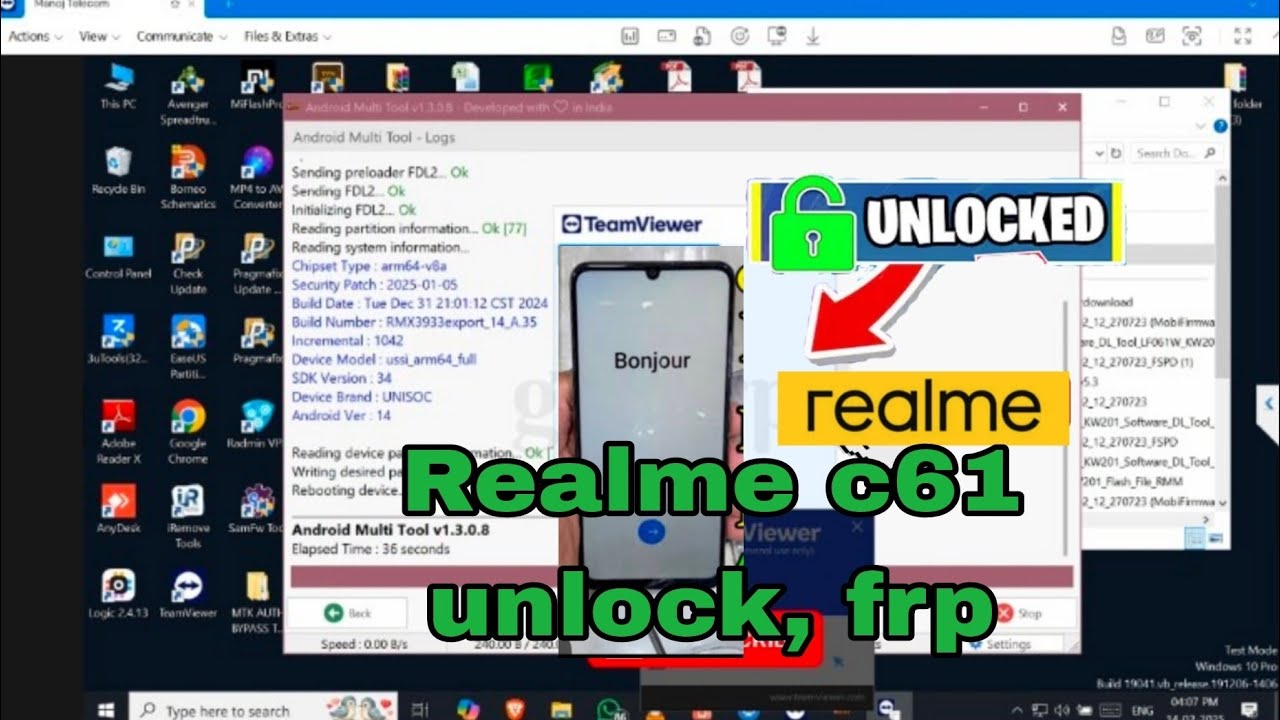 Realme c61 unlock,frp (rmx3933) #realme #realmefrpunlocknewtrick2022 ...