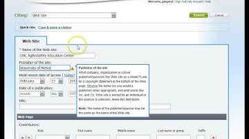 Citing a Website using Noodletools