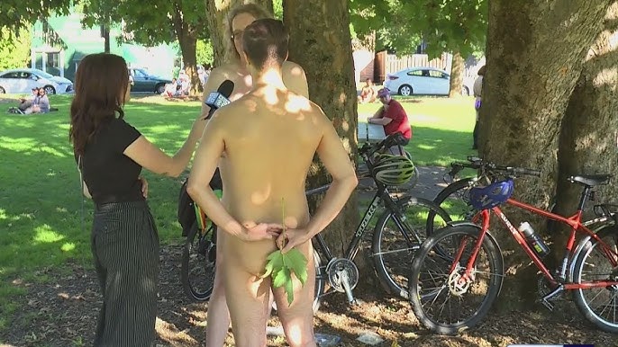 Nude bike Bright sun, full moon: Naked bike riders roll through Portland - YouTube