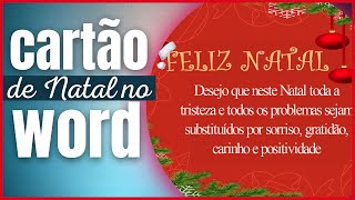 Como Fazer Um Cartão de Natal no Word