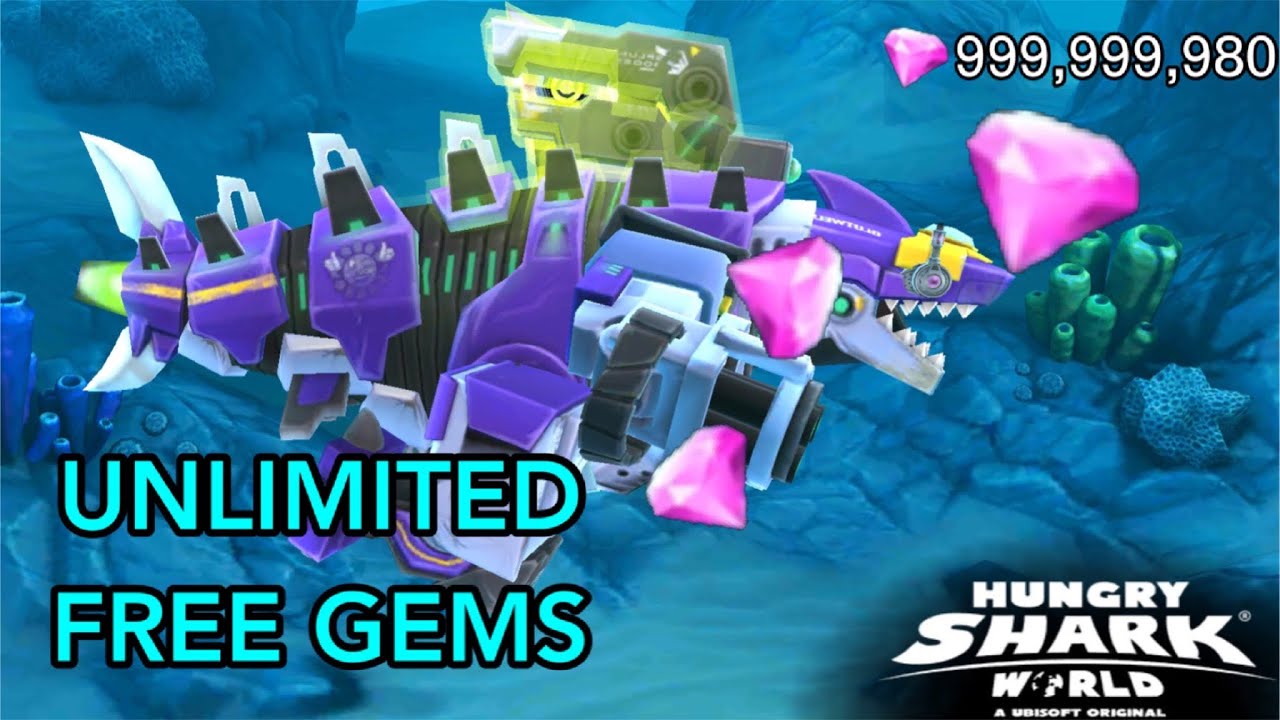 HOW TO GET FREE UNLIMITED GEMS in HUNGRY SHARK WORLD!! - YouTube