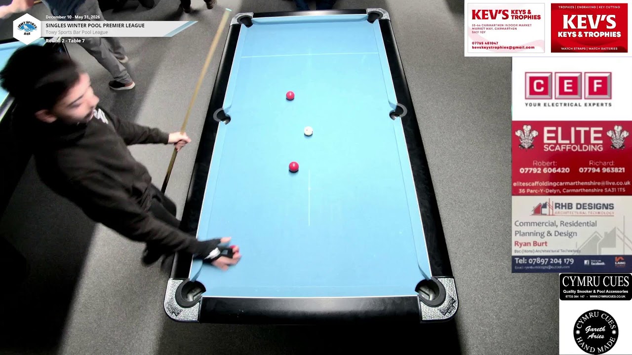 Josh Donno Vs Ryan John Winter Pool Premier Division