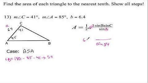 Area of Oblique Triangle ASA Case