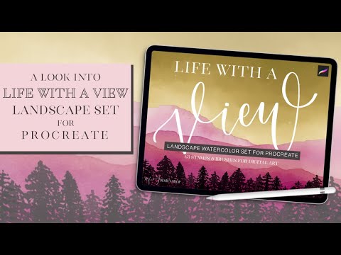Procreate Landscape Watercolor Set, a Brush Add-On by My Fancy Design Shop (Thumbnail 12 of 12)