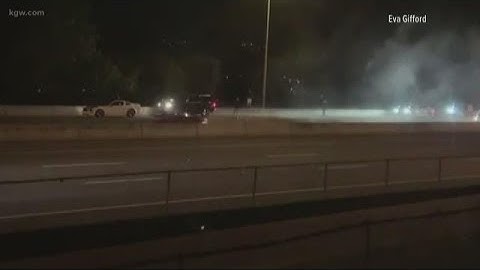 Video shows cars doing donuts on I-84