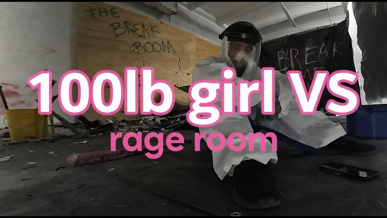 100lb Angry Girl Takes On Rage Room for the First Time and Wins