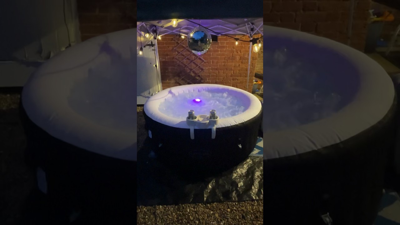 ⁣LAZY SPA home jacuzzi SET UP ideas #hottub #spaathome #lazyspa #ytshorts #gardenideas #party