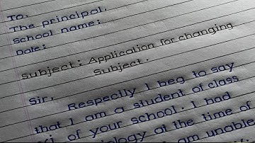 How to Write Application for Changing Subject | Application Keise Likhe | Application in English