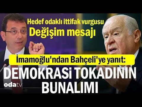 İmamoğlu'ndan Bahçeli'ye yanıt: