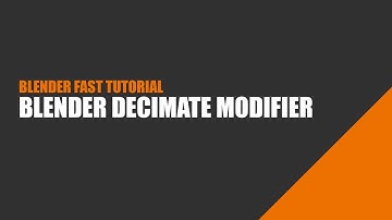 Blender decimate modifier tutorial