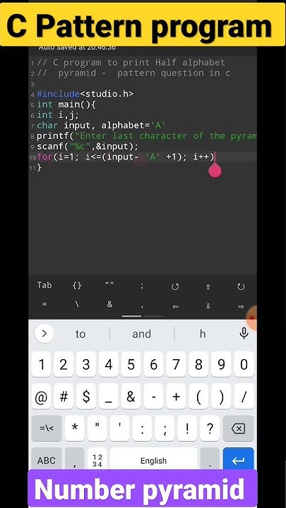 C Program to print pyramid pattern - YouTube