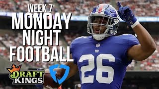 NFL WEEK 7 MONDAY NIGHT FOOTBALL DRAFTKINGS AND FANDUEL LINEUPS AND PICKS