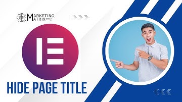 Hide Page Title With Elementor For WordPress Website