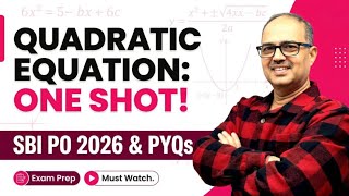 SBI PO 2026 Quadratic Equation 🔥 All PYQs + Tricks | Complete Quant in One Class | Amar Sir