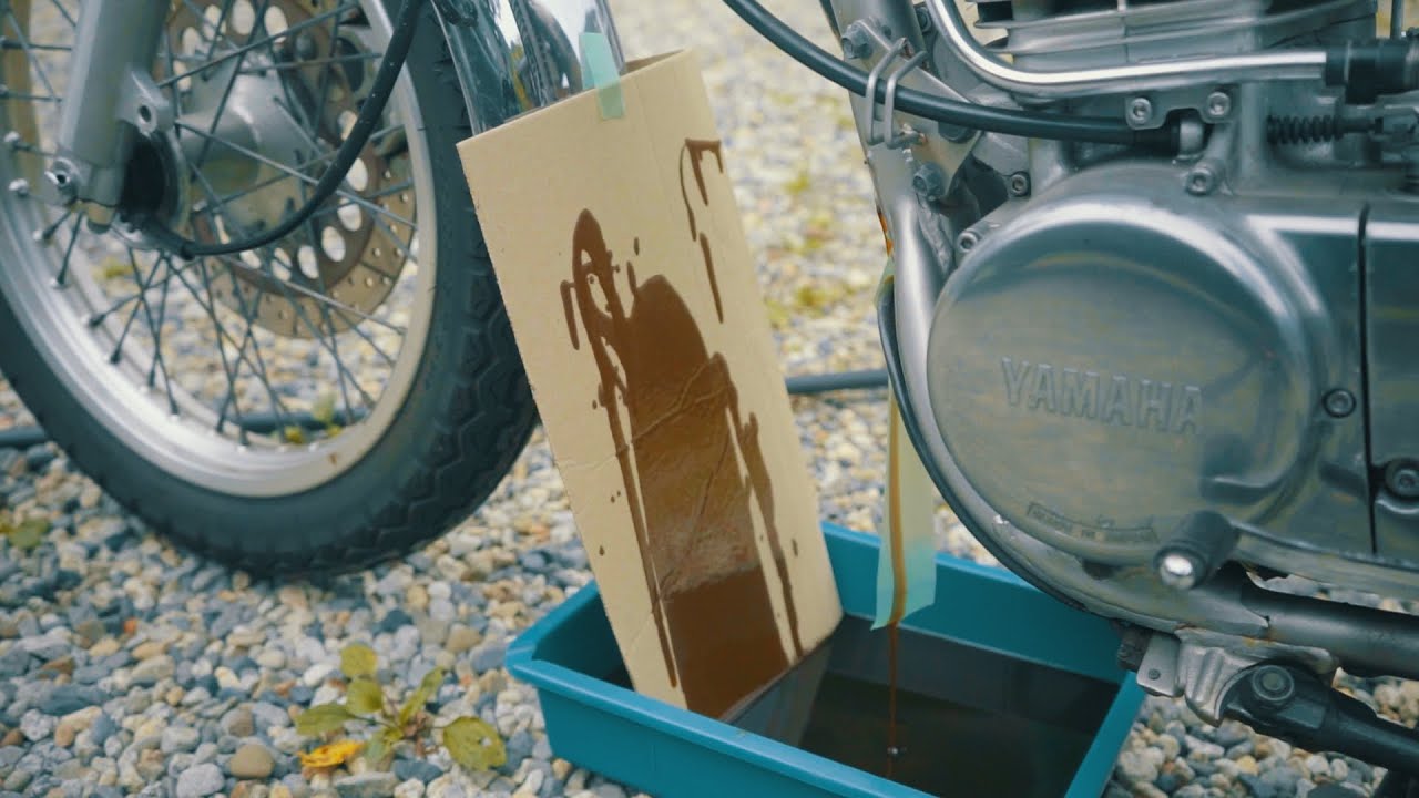 Yamaha engine oil change | SR400オイル交換