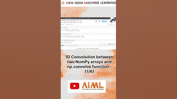 1D Convolution between two NumPy arrays and np.convolvefunction #numpy #datascience