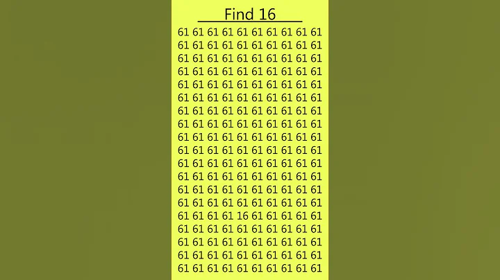 Observation Brain Challenge: Only 5% of Highly Observational People Can Trace 16 in 6 Secs #shorts