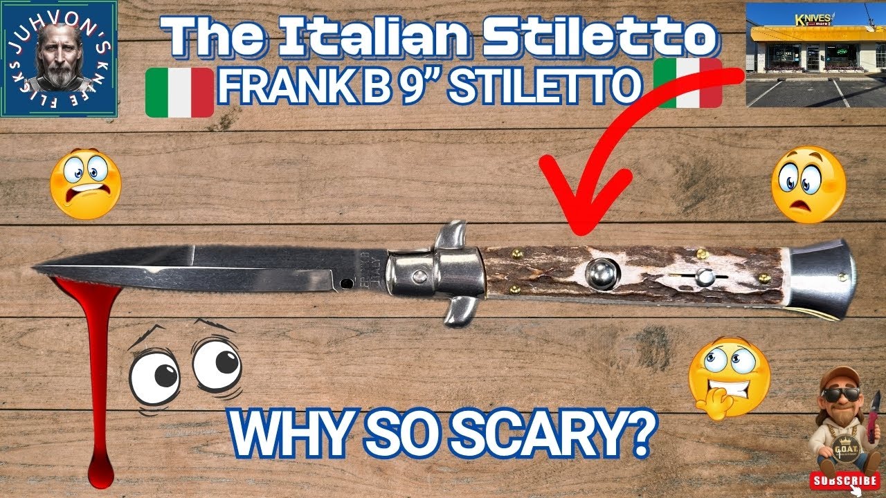🔥 ЛЕГЕНДАРНЫЙ итальянский стилет! | Frank B 9" Automatic Stiletto. Оригинальный «гангстерский нож»