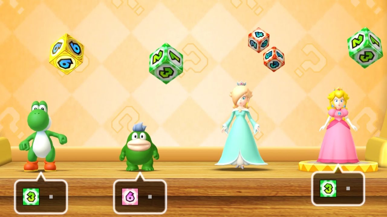 Mario Party 10 Gameplay - Spike vs Yoshi vs Peach vs Rosalina (Haunted Trail)
