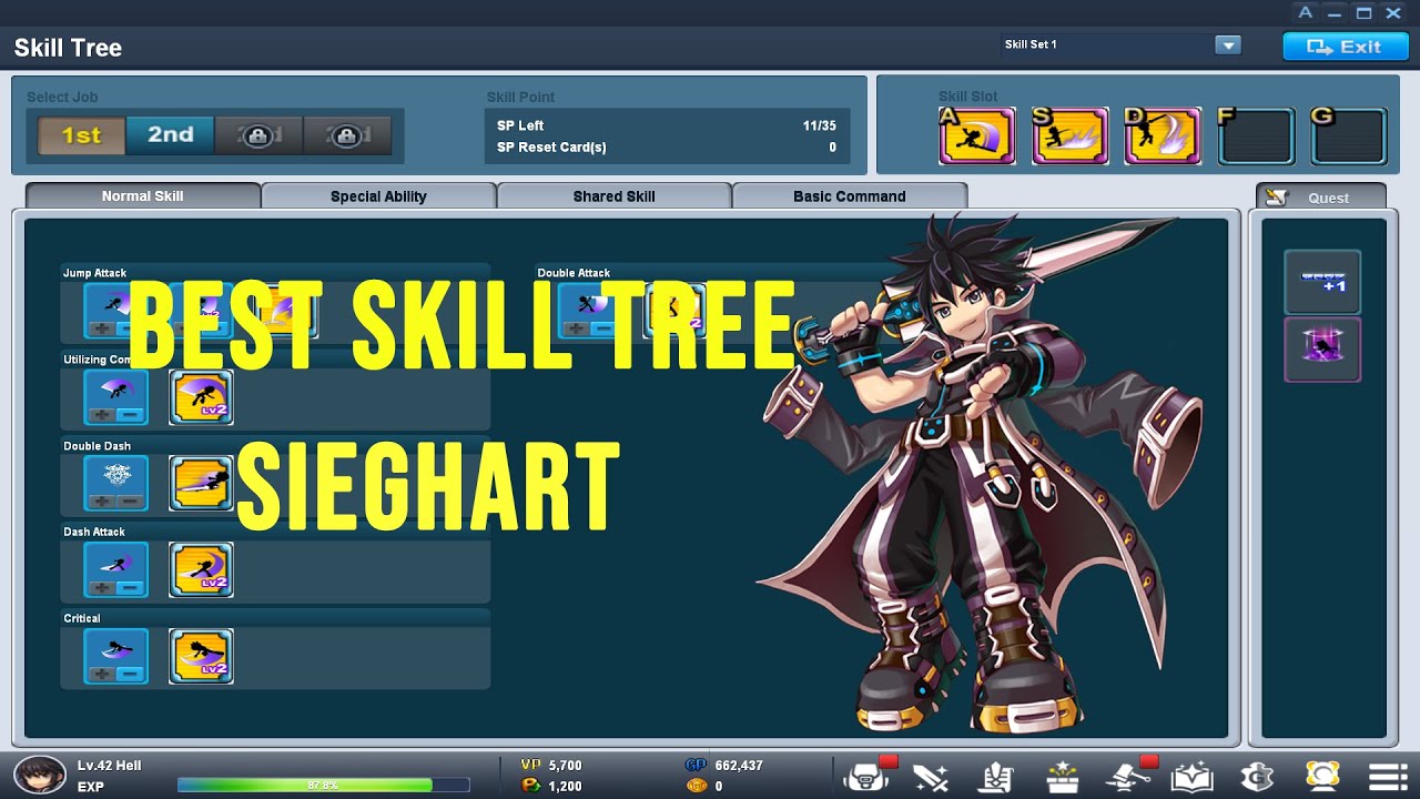 grand chase online  Update New  Grand Chase Classic - Best Sieghart Skill Tree