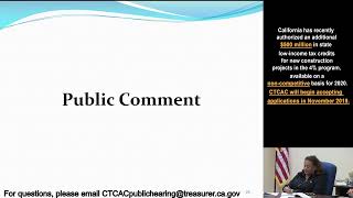 CTCAC Public Hearing – 2019 Proposed Regulation Changes