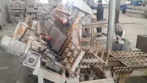 Curbstone chamfering machine process 3cm Arc edge cutting and grinding