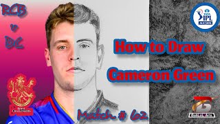 How to Draw Cameron Green | Player Of The Match RCB Match 62 | TATA IPL 2024 | Bahlol Arts 2.