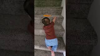 Dhruvan's 1st climb up the stairs