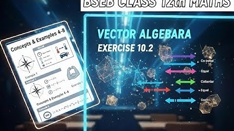 VECTOR ALGEBRA (Exercise 10.2 Ncert) CRASH COURSE for BSEB Class 12th Maths! 🔥