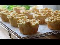 Käsekuchen Muffins mit Streuseln (Rezept) || Cheesecake Streusel Muffins (Recipe) || [ENG SUBS]