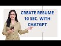 Create Your Resume in 10  Sec. Using AI | Free Resume Builder 2025 💻✨