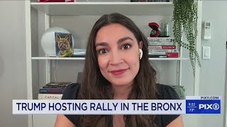 Rep. Alexandria Ocasio-Cortez talks Trump rally in the Bronx