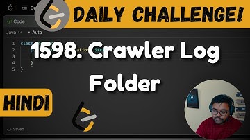 1598. Crawler Log Folder | Leetcode Daily Challlenge | tree levels | DSA | Java | Hindi
