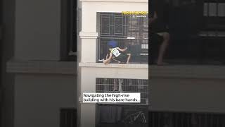 Heroic Neighbour Climbs Building to Rescue Toddler - Hanging from 7th-floor balcony!