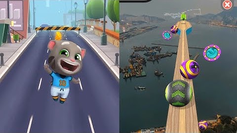 Talking Tom Gold Run VS Going Balls - How to play Games - Android Gameplay