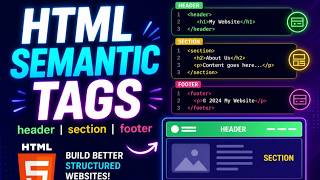 HTML Semantic Tags Explained 🔥 | header, section, footer (Beginner Guide) | BuildWithHari |
