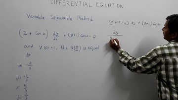 How to solve differential equation using variable separable method