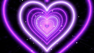 Heart Moving Background💜Purple Heart Background | Animated Background Video Loop 4 Hours