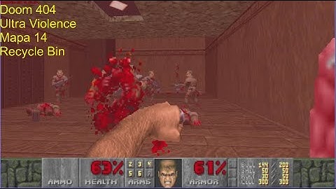Jugando a Doom 404 Mapa 14 Recycle Bin