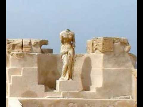 A tour round the Roman City of Sabratha just outside of Tripoli Libya.