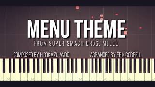 Super Smash Bros Melee Menu Theme Piano Remix Synthesia