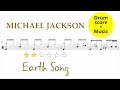 Michael jackson  earth song drum score  music