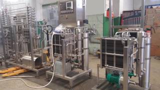 Milk pasteurizer 200/400 L/h (HTST flow pasteuriser) for mini dairy plant