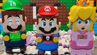 Mario Luigi and Peach new Action Brick tricks you dont know! How to do!