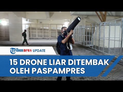 Viral Detik-detik Paspampres Tembak Jatuh 15 Drone Liar saat Presiden Jokowi Buka PON XX Papua